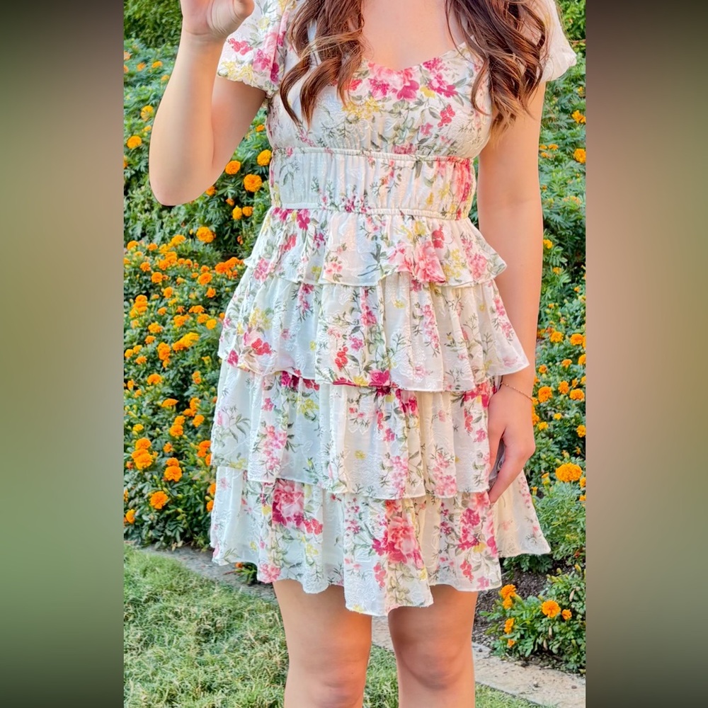 Floral Tiered Dress Altard State Size Small